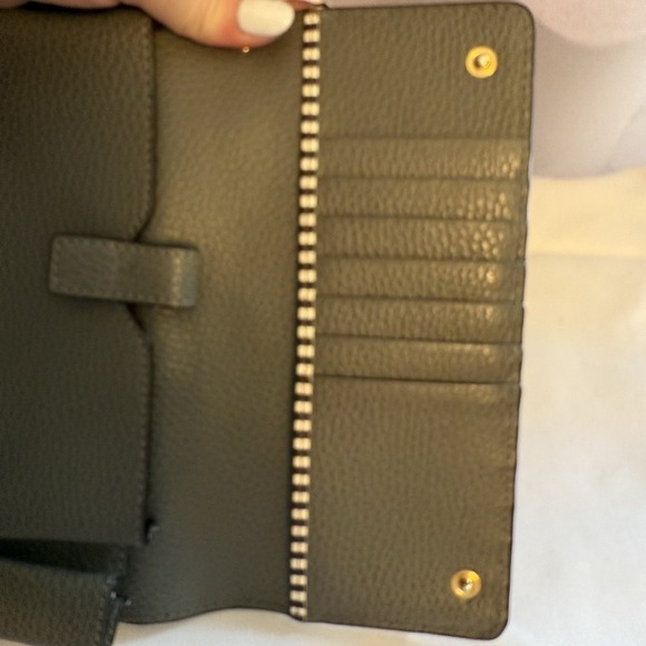 Henri Bendel Uptown Wristlet Credit Cards Organizer Wallet Clutch Gray EUC - Picture 11 of 12